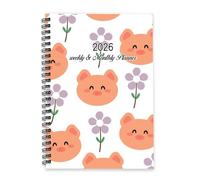 Cute Cartoon Pigs Diary 2026 A5 To Do List Notebook Personal Organisers Diary for Men 2026 Notebook for Student Week To View Monthly Year Planner with Dotted Line Note Page Slim