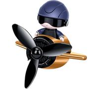 Cute Cartoon Pilot Air Fresheners Vent Spinners, Car Diffuser Air Condition Vent Clip, Rotating Propeller Automotive Air Outlet Fan