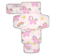 Cute Cartoon Pink Rainbow Horse Reusable Baby Pee Pads with Tissue Pocket Changing Pads for Changing Table for Moms, Dads cambiadores de pa?ales para Bebes