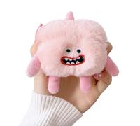 Cute Cartoon Plush Case Compatible with AirPods- Fluffy Protective Cover with Full Enclosure, Soft Skin-Friendly Fabric for Wireless Headphones (Pink Compatible with airpods pro 2 and 1)