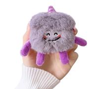 Cute Cartoon Plush Case Compatible with AirPods- Fluffy Protective Cover with Full Enclosure, Soft Skin-Friendly Fabric for Wireless Headphones (Purple Compatible with airpods 4)