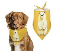Cute Cartoon Polar Bear Dog Bandana Washable & Adjustable Triangle Scarf, Breathable Pet Scarf for Small Medium Large Pets, Cute Fashion Pet Accessory