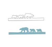 Cute Cartoon Polar Bear Family Shape Metal Die Cuts,Cutting Dies for Card Making Clearance,Embossing Dies for Scrapbooking, DIY Album Paper Cards Art Craft Decoration