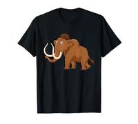 Cute Cartoon Prehistoric Animals Woolly Mammoth For Kids T-Shirt