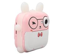 Cute Cartoon Print 24MP Smart Children's Camera, Kids Mini Digital Camera with Multi Zoom and Instant Thermal Printing (Pink)
