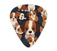 Cute cartoon puppy Guitar picks in thin, medium, and thick sizes, 12-piece set, suitable for electric guitar and various instruments