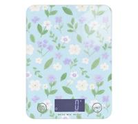 Cute Cartoon Purple Flowers Portable Small Food Scales 11lb/0.18oz, 5kg/5g gram Kitchen Scale with 4 Unit for Soap Making Baking Baking (Batteries not Included)