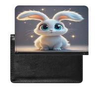 Cute Cartoon Rabbit Passport Holder Passport Cover Protector Essentials with Credit Card Slots for Women Men