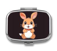 Cute Cartoon Rabbit Pill Box Pill Case Cute Pill Organizer Pill Holder Medicine Pill Organizer Pill Container Daily Pill Organizer Small Pill Box Pill Case for Purse Pocket
