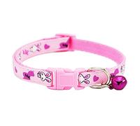 Cute Cartoon Rabbit Printed Quick Release Buckle Cat Puppy Dog Collar Necklace - PinkDurability
