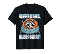 Cute Cartoon Raccoon Official Sleep Shirt T-Shirt