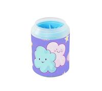 Cute Cartoon Rainbow Star Purple Peach Reusable Pet Foot Cleaner with Soft Silicone Brush Feet Cleaning Kit Suitable for Small, Medium, Large Breed Dogs