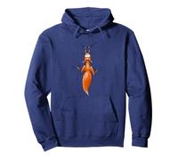 Cute Cartoon Rodent | Chilling Red Squirrel Hanging Fun Pullover Hoodie