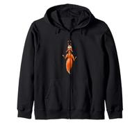 Cute Cartoon Rodent | Chilling Red Squirrel Hanging Fun Zip Hoodie
