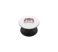 Cute Cartoon Russian Wolfhound Pet Dog Breed Team Borzoi PopSockets Adhesive PopGrip