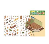 Cute Cartoon Scenes Sticker,Decorative Miniature Scene Decal - Home Decoration Stickers for Boys, Girls, Children, Friends Or Relatives