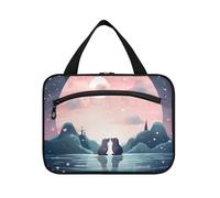 Cute Cartoon Seal Hanging Travel Toiletry Cosmetic Makeup Bag Large Capacity Foldable Storage Wash Bags for Women Girls Bathroom
