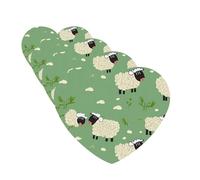 Cute Cartoon Sheep Car Air Fresheners Cards 4 Pcs Hanging Fragrance Scented Cards Long-Lasting Car Aromatherapy Tablets for Wardrobe Bathroom Car Interior Mirror Pendant Gifts
