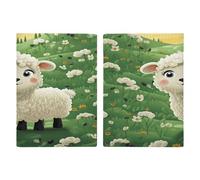 Cute Cartoon Sheep Passport Holder Ultra Slim PU Leather Travel Document Organizer Compact Premium International US Passport Protector Cover for Women Men