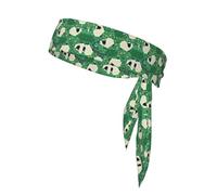 Cute Cartoon Sheep Print Head Tie Headbands, Ninja Karate Tie, Athletic Sweatbands,Sweat Wicking Workout Head Band