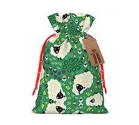 Cute Cartoon Sheep Printed Drawstring Gift Bags,Various Sizes, Bulk Plastic Packaging Bags