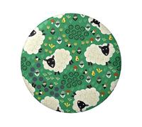 Cute Cartoon Sheep Round Badge - Durable Tin Plate Design With Full Front Print, Perfect For Custom Gifts And Apparel Decoration