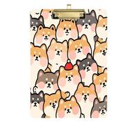 Cute Cartoon Shiba Inu Dog A4 clipboard Large Size Acrylic Cute clipboard Folder padfolio for Student Girls Kids Teacher Size 9 x 12