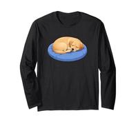 Cute Cartoon Sleeping Labrador Retriever Dog Long Sleeve T-Shirt