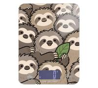 Cute Cartoon Sloth Brown Portable Food Scale mini 11lb/0.18oz, 5kg/5g Scale That Weighs in Grams with 4 Unit for Cooking Dieting Cooking (Batteries not Included)