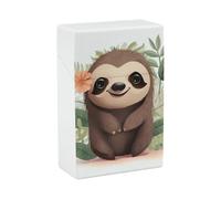 Cute Cartoon Sloth Cigarette Case 85mm King Size, Crushproof Plastic Cigarette Box Holder for Men Women Cigar Protective Cover Waterproof Cigarettes Holder 20 Capacity