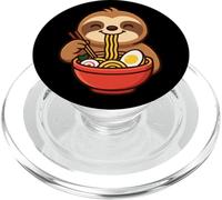 Cute Cartoon Sloth Eating Ramen Noodles PopSockets PopGrip for MagSafe