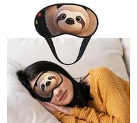 Cute Cartoon Sloth Eye Masks for Sleep Soft Comfort Sleep Masks with Elastic Strap Adjustable Blackout Eye Shade Covers for Women Men Travel/Sleeping