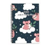 Cute Cartoon Sloths and Koalas 2026 Planner Diary A5 To Do List Notebook Diary for Men 2026 Planner and Journal for Business Week To View Monthly Year with Dotted Line Note Page Slim