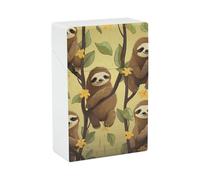 Cute Cartoon Sloths Cigarette Case 85mm King Size, Crushproof Plastic Cigarette Box Holder for Men Women Cigar Protective Cover Waterproof Cigarettes Holder 20 Capacity