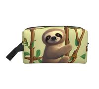 Cute Cartoon Sloths Portable Large-Capacity Travel Toiletry Bag (Print Models) Waterproof Makeup Storage Bag for Men and Women for Business Trips, Fitness, Bathroom, Daily Storage