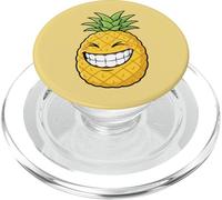 Cute Cartoon Smiling Pineapple Fun Tropical Fruit PopSockets PopGrip for MagSafe