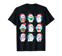Cute Cartoon Snowman Holiday Collection Festive Xmas T-Shirt