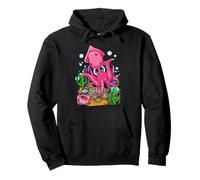 Cute Cartoon Squid Kawaii Ocean Animal Sealife Marine Life Pullover Hoodie