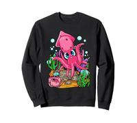 Cute Cartoon Squid Kawaii Ocean Animal Sealife Marine Life Sweatshirt