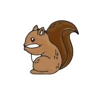 Cute Cartoon Squirrel Enamel Pin - 3x2.5cm Brown Animal Lapel Badge | Adorable Forest Creature Brooch for Jacket, Backpack, or Hat | Fun Gift for Nature & Animal Lovers