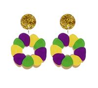 Cute Cartoon St. Patrick's Day Earrings Crocodile Clown Lobster Drop Earrings Colorful Giltter Acrylic Irish Dangle Earrings St Patty's Jewelry Gift for Women, Zinc, metal