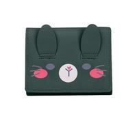 Cute Cartoon Student Coin Purse Fashionable Card Holder Convenient and Stylish Wallet for Women and Girls, Green, 11*2*8.5cm