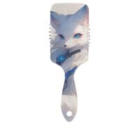 Cute Cartoon Sweet White Fox antistatic hair brush blow Designed massage brush for fine hair with Ergonomic handle cepillo para peinar