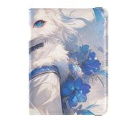 Cute Cartoon Sweet White Fox Leather waterproof passport holder for travel for travel Wallet Combo Document Organizer Holder Accessories for women Ultra Slim