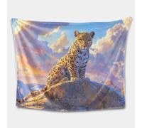 Cute cartoon tiger pattern blanket, made of super soft wool, suitable as a gift for boys, girls, children, teenagers and adults on the sofa. (02,40 * 55in)