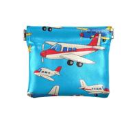 Cute Cartoon Traffic Plane Women's Leather Coin Purses Pouches Waterproof Mini Card Holder Wallet for Woman, Cute cartoon traffic plane, One Size, Print Art
