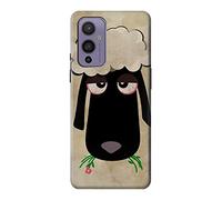 Cute Cartoon Unsleep Black Sheep Case Cover For OnePlus 9