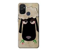Cute Cartoon Unsleep Black Sheep Case Cover For OnePlus Nord N100