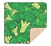 Cute Cartoon Vegetable Broccoli Soft Foam Baby Play Mat for Indoor Outdoor 1-Piecing Baby Crawling Mat for Baby Toddler Infant, 50'' x 50''