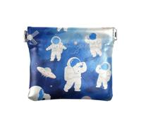 Cute Cartoon White Astronauts Fashion Women's Leather Coin Purses Pouches Waterproof Organizing Pouches for Women monedero Chico para monedas